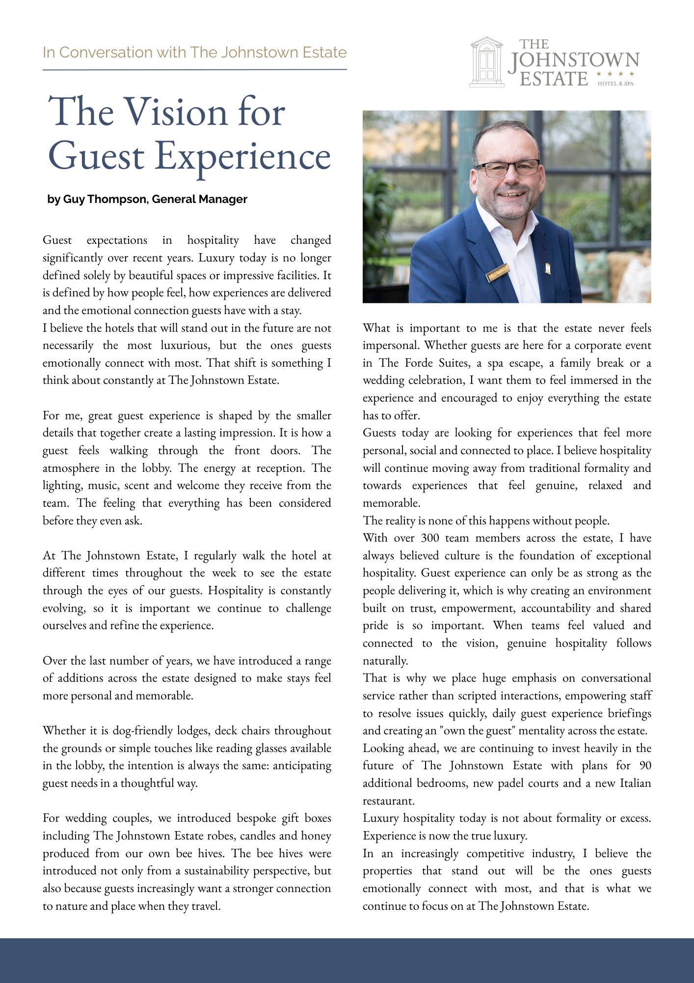 The Vision for Guest Experience